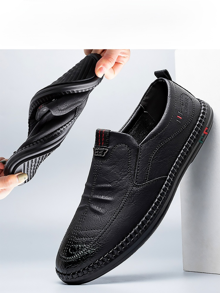 爆款男士商務休閒軟底皮鞋