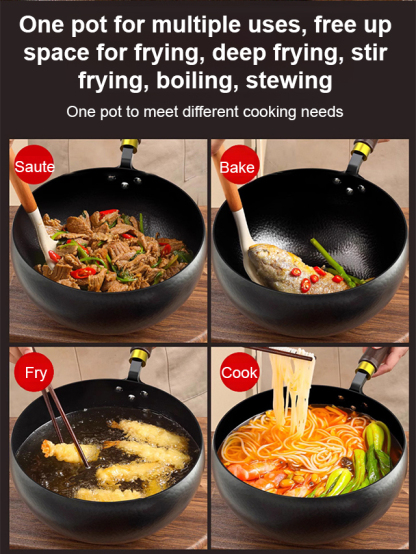 🔥🔥🔥【Heritage Craftsmanship】CenturyPan™ Handcrafted Cast Iron - Built to Last 100 Years！Grill, Fry, Steam, Bake, and More！
