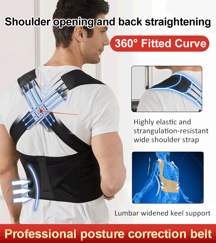 ✨【Orthopedic-Approved】PosturePro™ Corrector - Relieve Neck & Back Pain Fast!Discreet Support for All Ages!