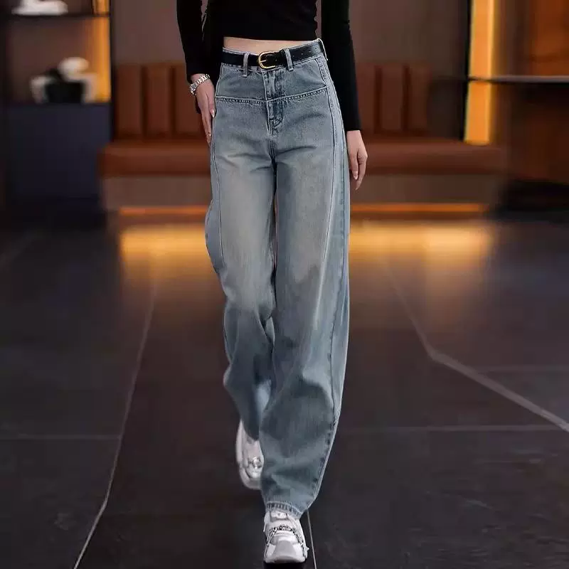 Retro blue scimitar slimming jeans