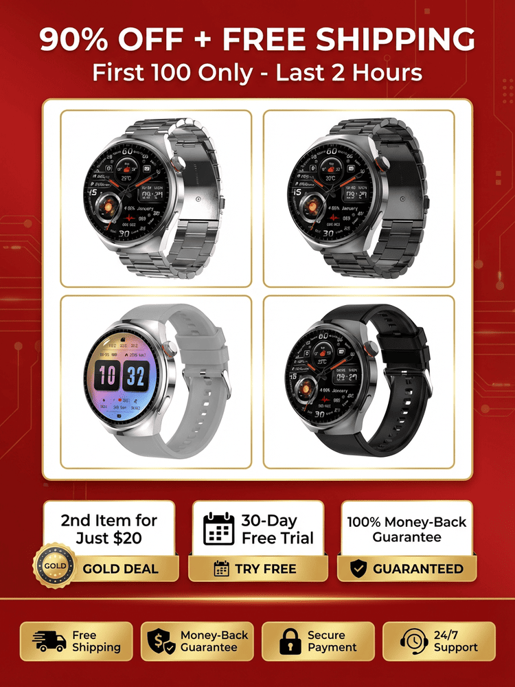 【Endorsed by Medical Doctors!】The Latest Smart Health Watch！The Premium Choice for Professionals!