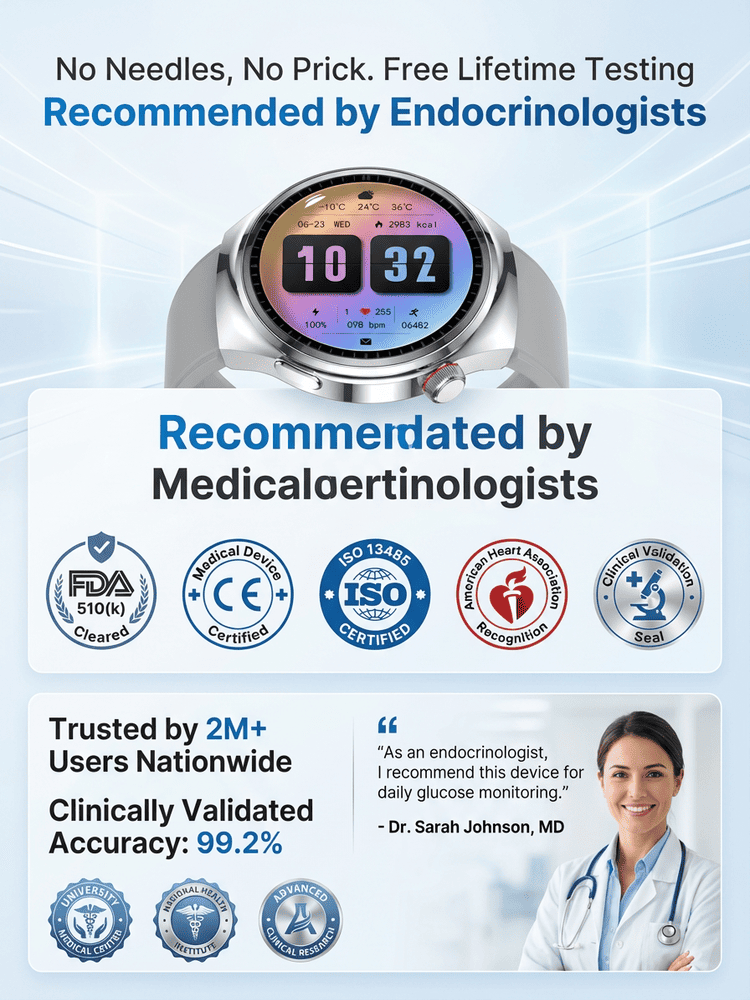 【Endorsed by Medical Doctors!】The Latest Smart Health Watch！The Premium Choice for Professionals!