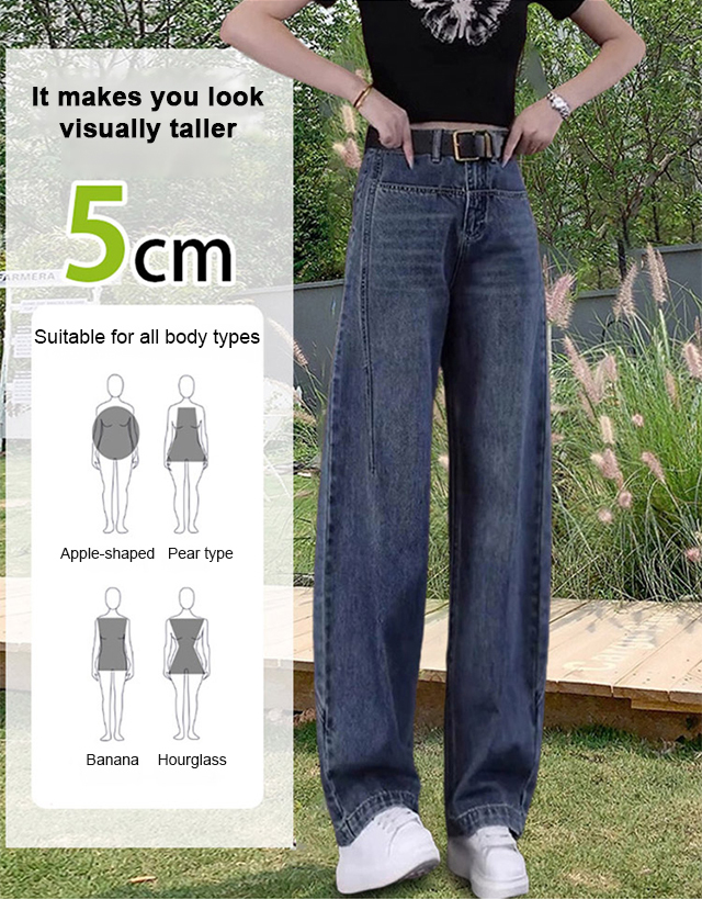 Retro blue scimitar slimming jeans