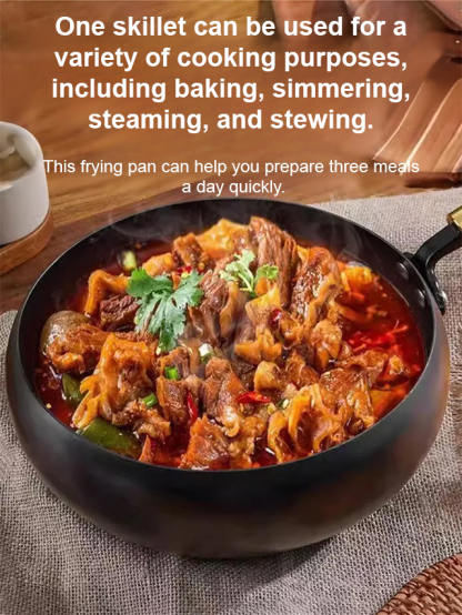 🔥🔥🔥【Heritage Craftsmanship】CenturyPan™ Handcrafted Cast Iron - Built to Last 100 Years！Grill, Fry, Steam, Bake, and More！