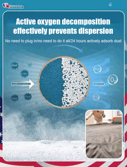 Moisture-absorbing, dust-removing, odor-decomposing air magic box