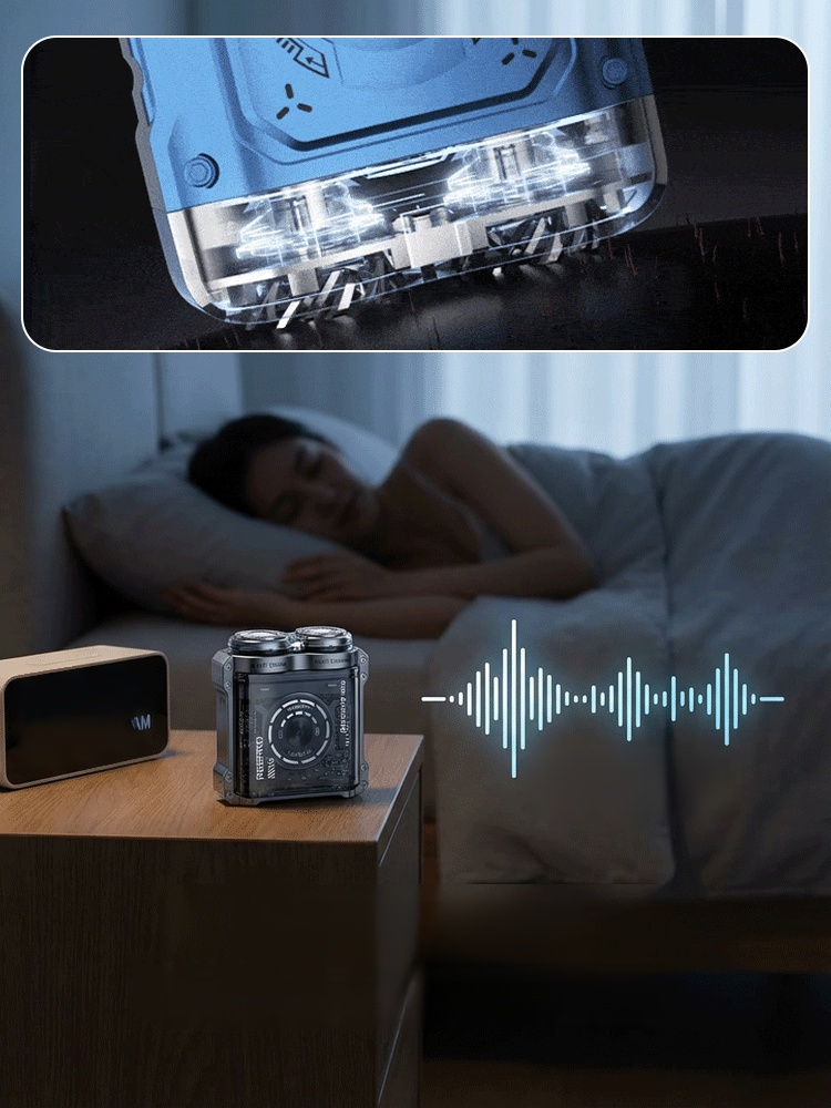 60-Day Long Battery Life Alloy Mecha Detachable Washable Electric Shaver