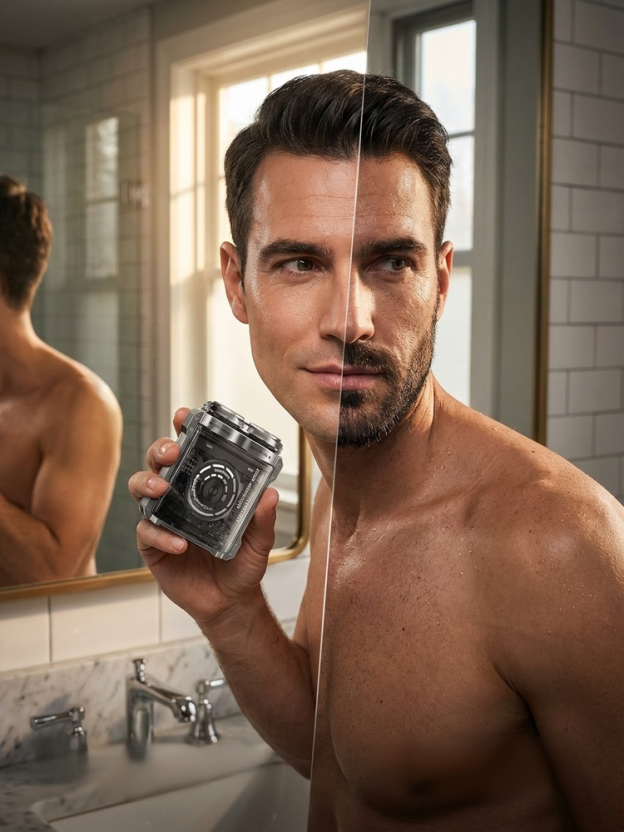 60-Day Long Battery Life Alloy Mecha Detachable Washable Electric Shaver