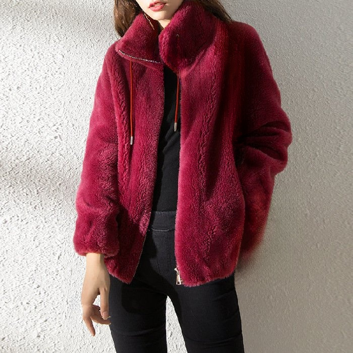 Padded and thickened trendy double-sided fleece coat