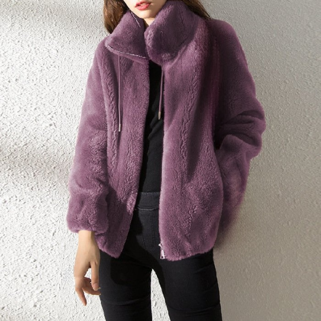 Padded and thickened trendy double-sided fleece coat