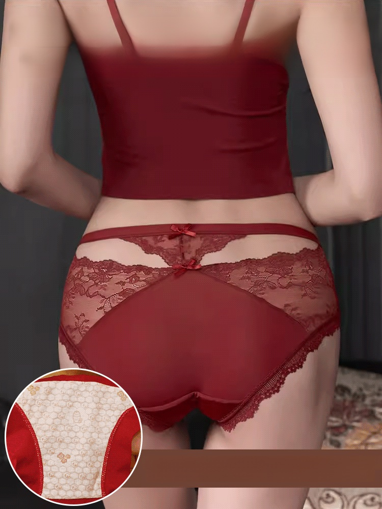 Sexy Hollow-Out Ice Silk Lace Thong