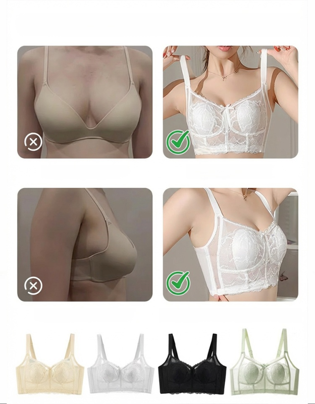 Ultra-thin Bunny Ear Cup Minimizer Bra for Large Bust