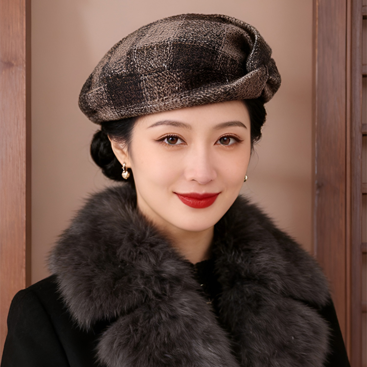 Vintage Small Face Beret for Women