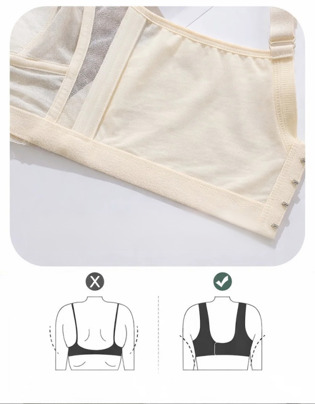 Ultra-thin Bunny Ear Cup Minimizer Bra for Large Bust