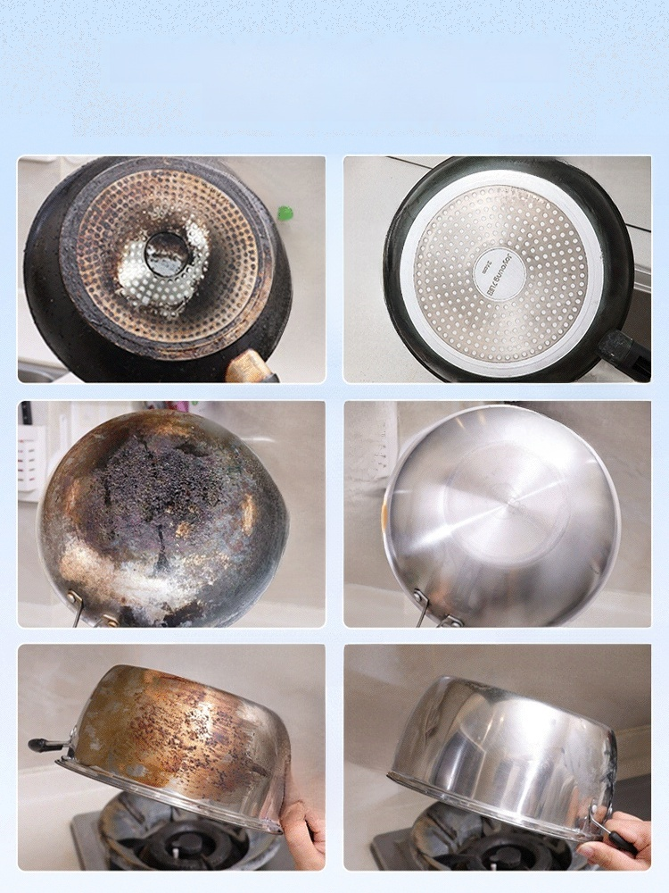 【One Wipe to Shine】Multi-Functional Stainless Steel Cleaner💥 Removes grime instantly, making your cookware shine like new!