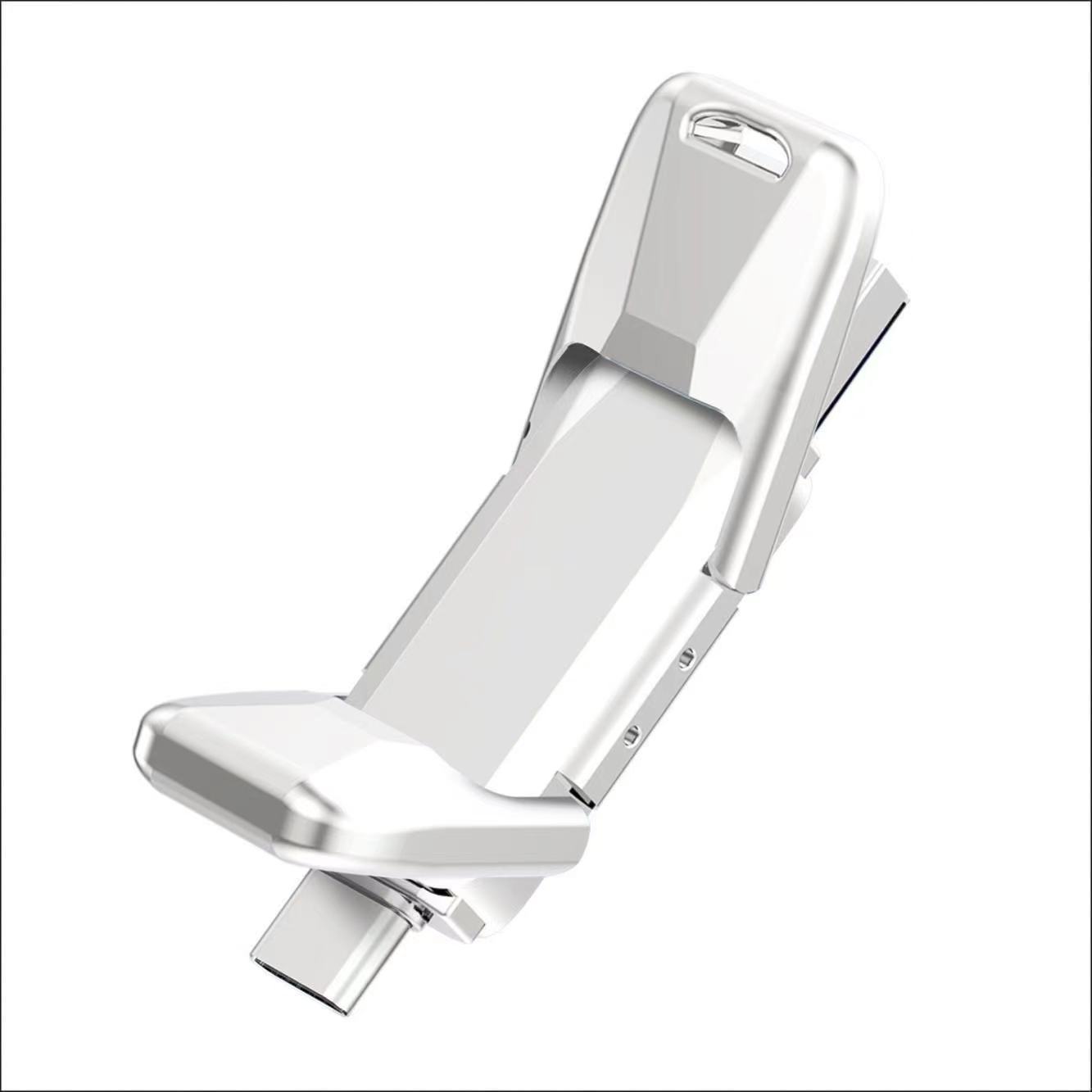 👍🏻Dual-interface portable solid-state USB flash drive for easy connection to mobile phones and computers ⚡Quickly transfer files and back up videos and photos.