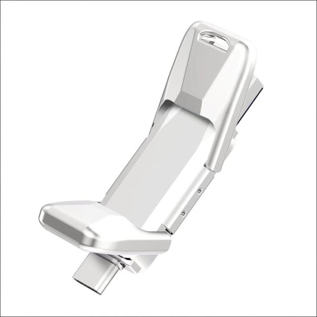 👍🏻Dual-interface portable solid-state USB flash drive for easy connection to mobile phones and computers ⚡Quickly transfer files and back up videos and photos.