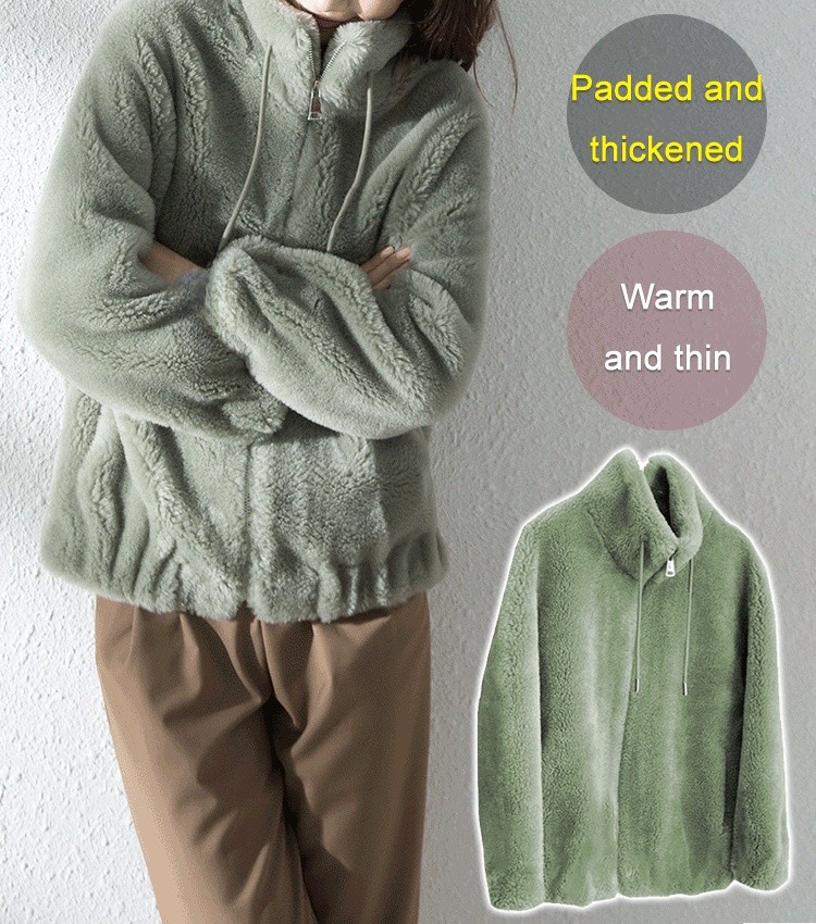 Padded and thickened trendy double-sided fleece coat