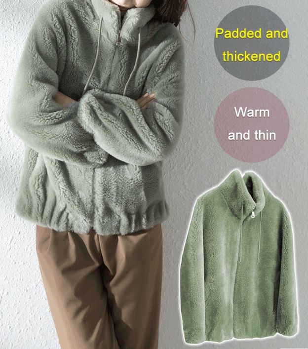 Padded and thickened trendy double-sided fleece coat