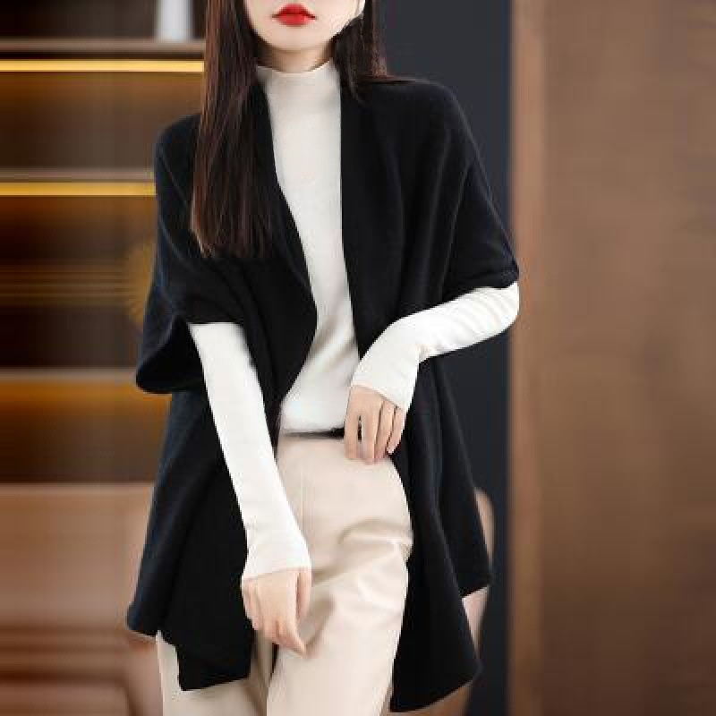 Pure Wool Shawl Coat