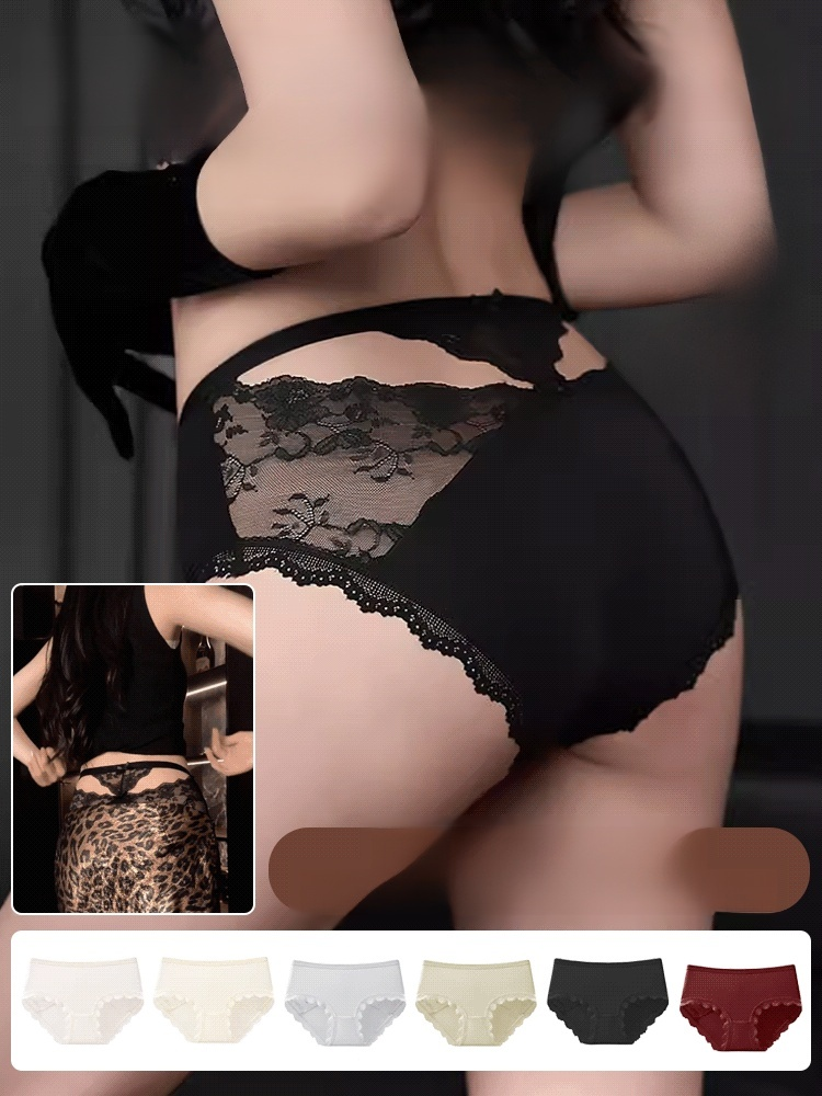 Sexy Hollow-Out Ice Silk Lace Thong