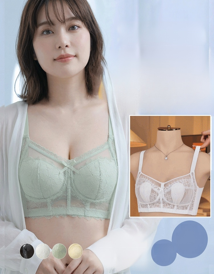 Ultra-thin Bunny Ear Cup Minimizer Bra for Large Bust