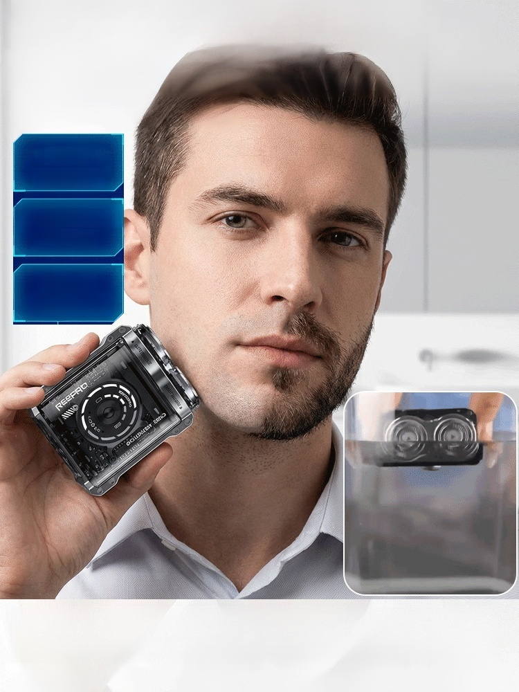 60-Day Long Battery Life Alloy Mecha Detachable Washable Electric Shaver