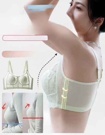 Ultra-thin Bunny Ear Cup Minimizer Bra for Large Bust