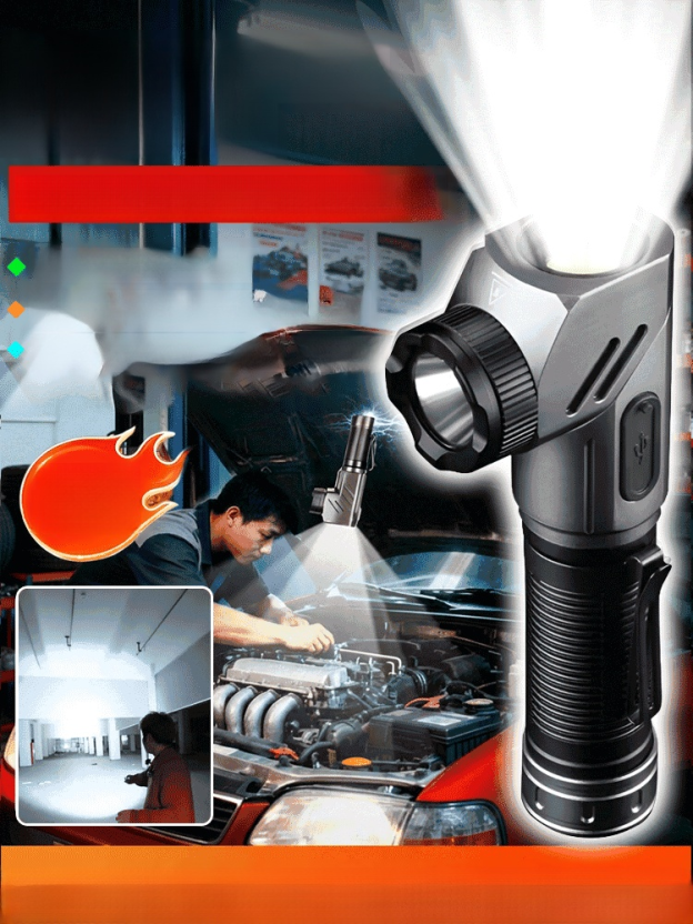 Multifunctional corner flashlight