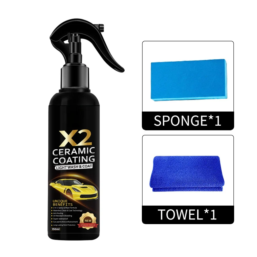 ✨Just a light spray, ceramic coating spay will make your old car look brand new 🔥Prevent the car from getting worse and improve the brightness and texture of the car body