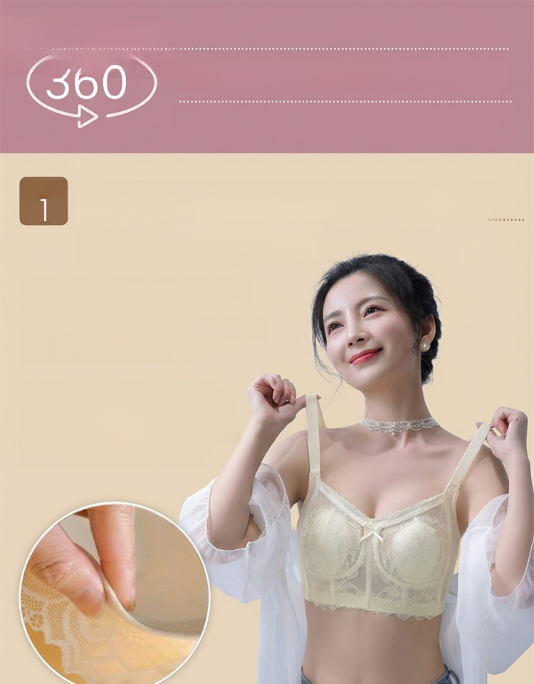 Ultra-thin Bunny Ear Cup Minimizer Bra for Large Bust