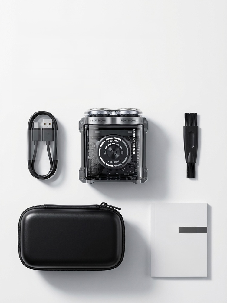 60-Day Long Battery Life Alloy Mecha Detachable Washable Electric Shaver