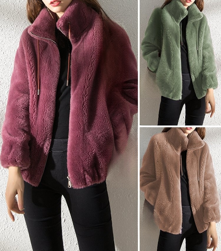 Padded and thickened trendy double-sided fleece coat