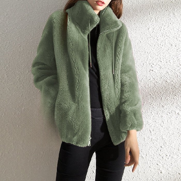 Padded and thickened trendy double-sided fleece coat