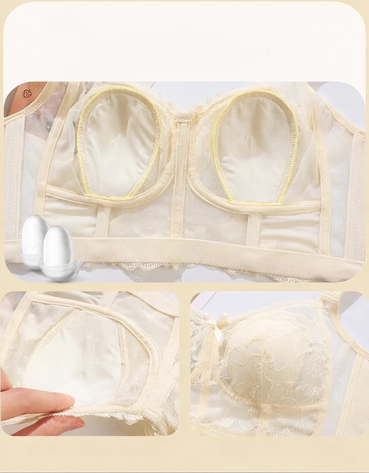 Ultra-thin Bunny Ear Cup Minimizer Bra for Large Bust