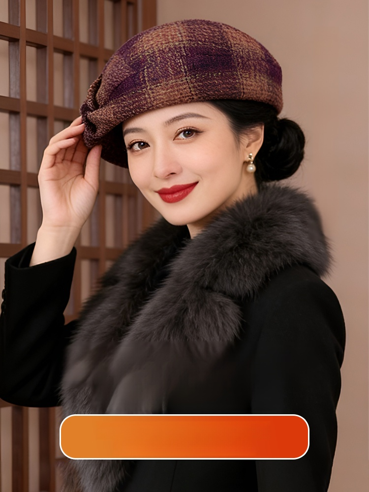 Vintage Small Face Beret for Women