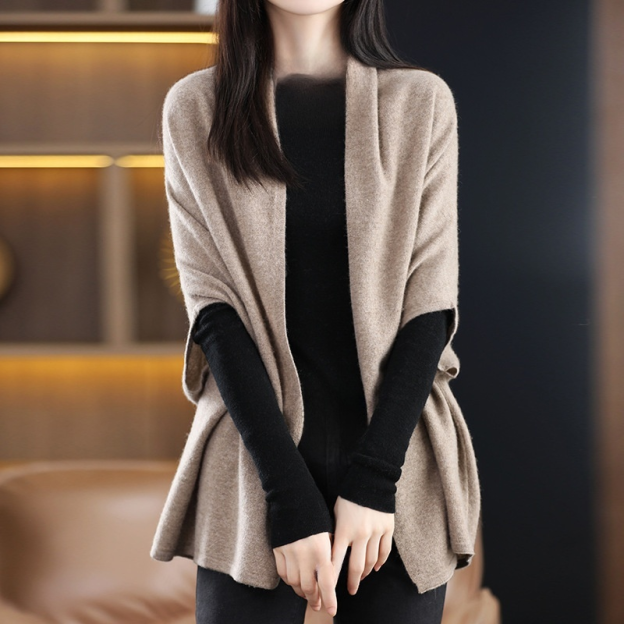 Pure Wool Shawl Coat