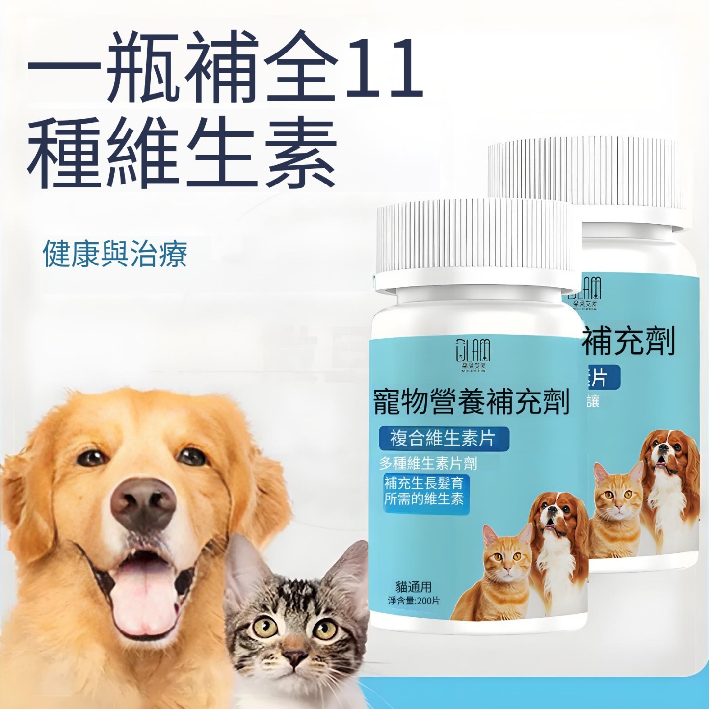 11種複合寵物維生素 貓咪狗狗通用 防掉毛 厭食 營養補充劑