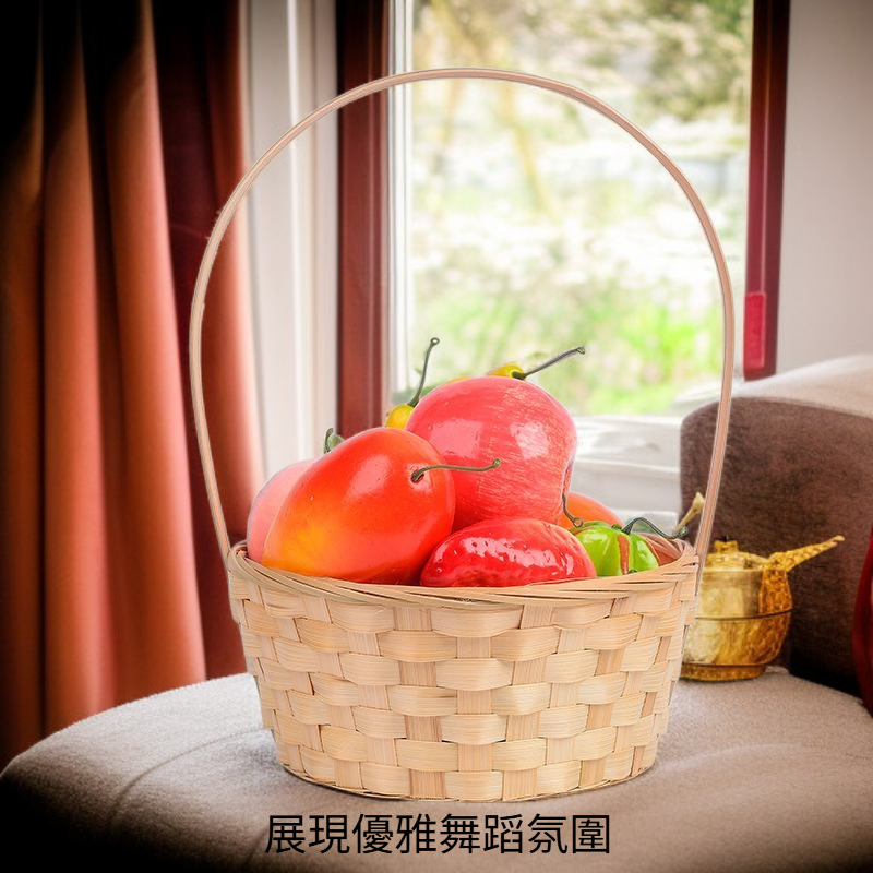 竹編手提舞蹈花籃