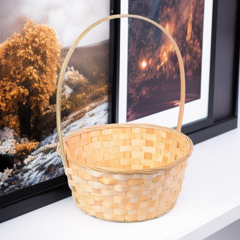 竹編手提舞蹈花籃