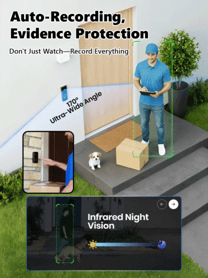[24/7 Security] Wireless Smart Video Doorbell