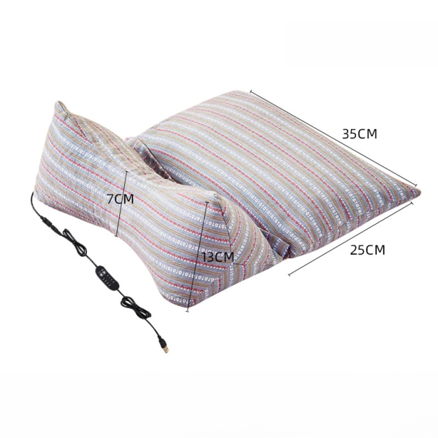 熱敷蕎麥殼連體家用頸椎三角枕