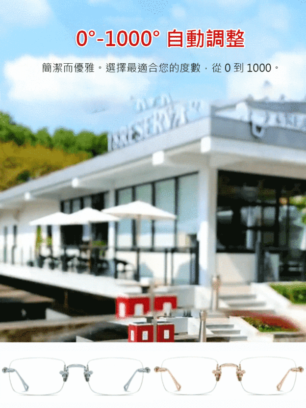 感光變色超輕無框老花眼鏡
