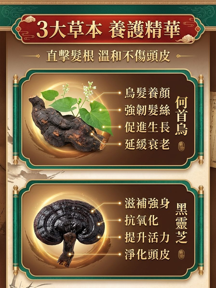 【7天自然轉黑】何首烏植萃頭髮護理液