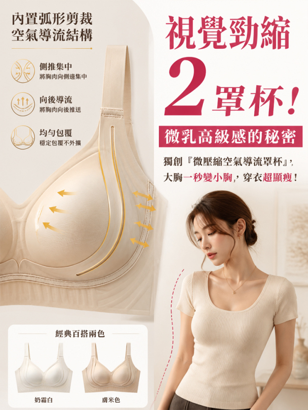 無痕薄款大胸顯小胸內衣軟支撐聚攏防下垂女士胸罩無鋼圈