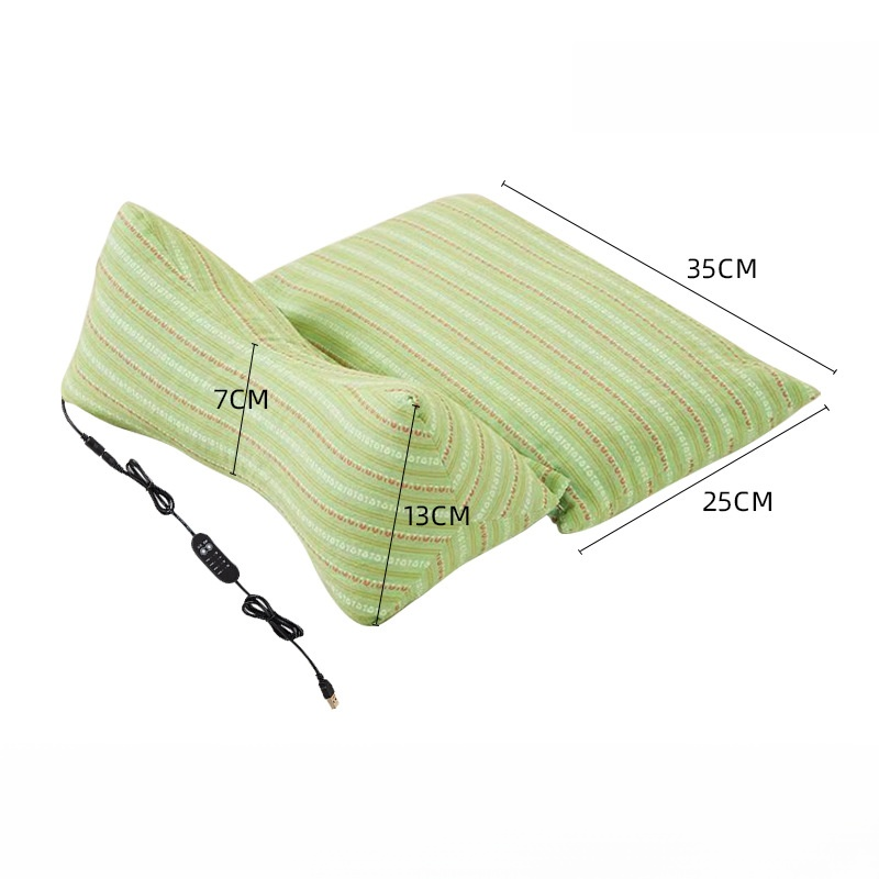 熱敷蕎麥殼連體家用頸椎三角枕