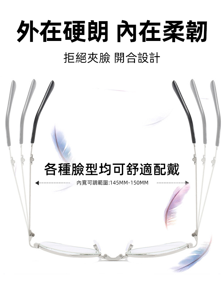 雙焦防藍光折疊老花眼鏡