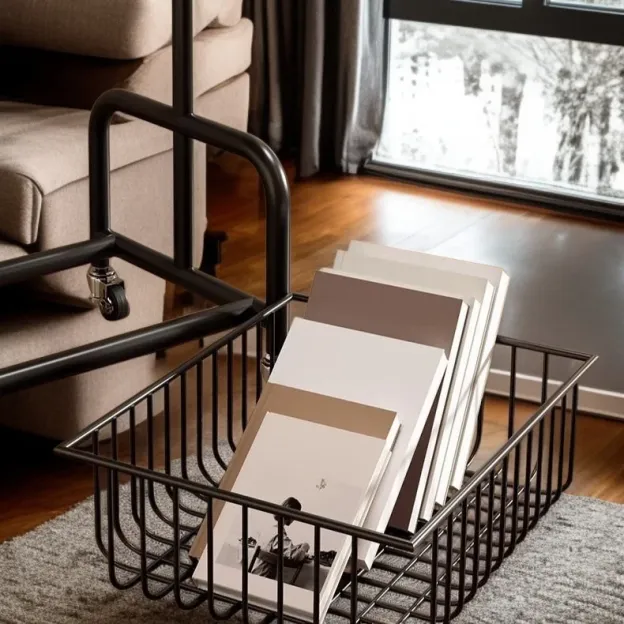 客廳臥室床頭帶輪收納架