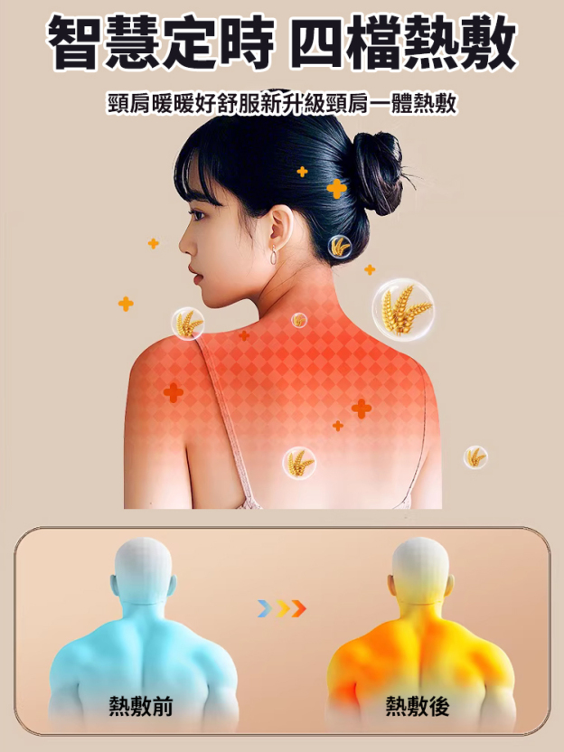 熱敷蕎麥殼連體家用頸椎三角枕