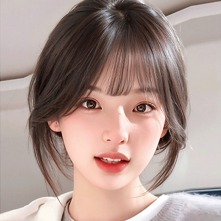 【無需發卡】自然魔鬼氈假髮片女