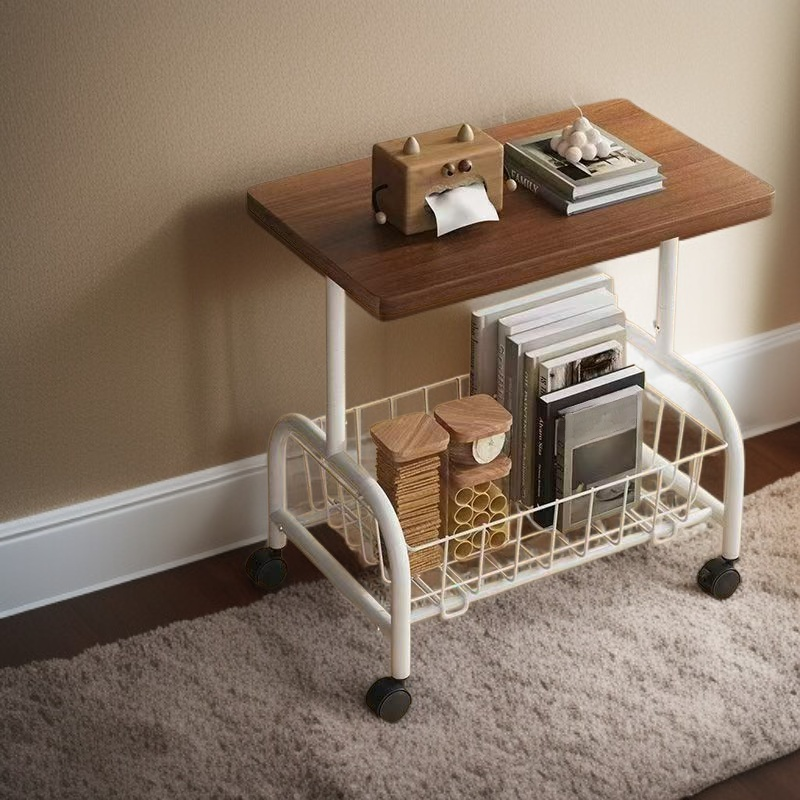 客廳臥室床頭帶輪收納架